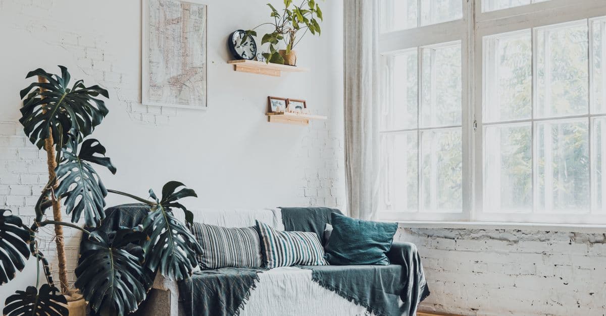 A cozy, light-filled living room with comfortable seating.